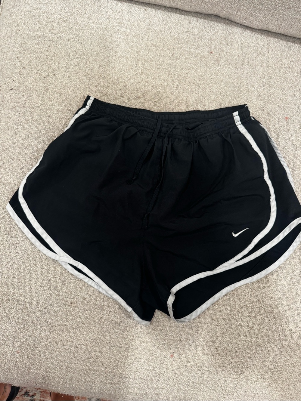 Nike Dri-FIT Women’s Running Shorts Black White Size M